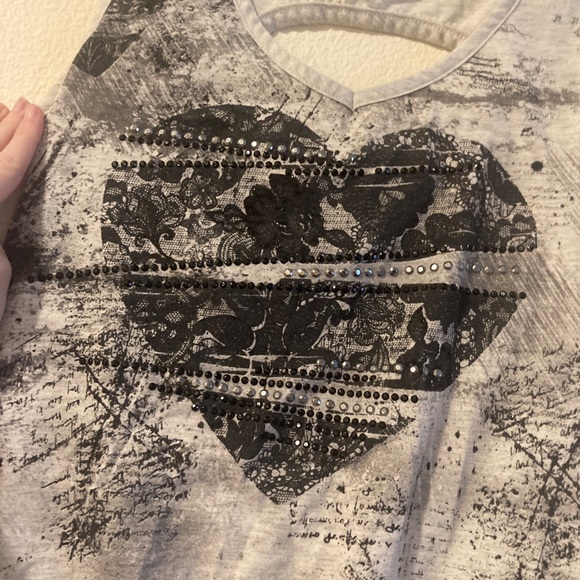 Grunge Rhinestone Tank - Picture 2 of 6